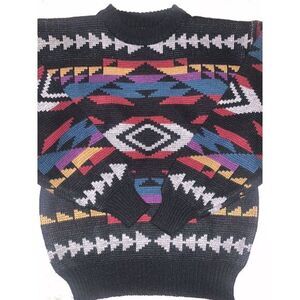 Vintage Michael Gerald Geometric Sweater  Boys L-16/18 Or Adult Small‎ 90s Retro